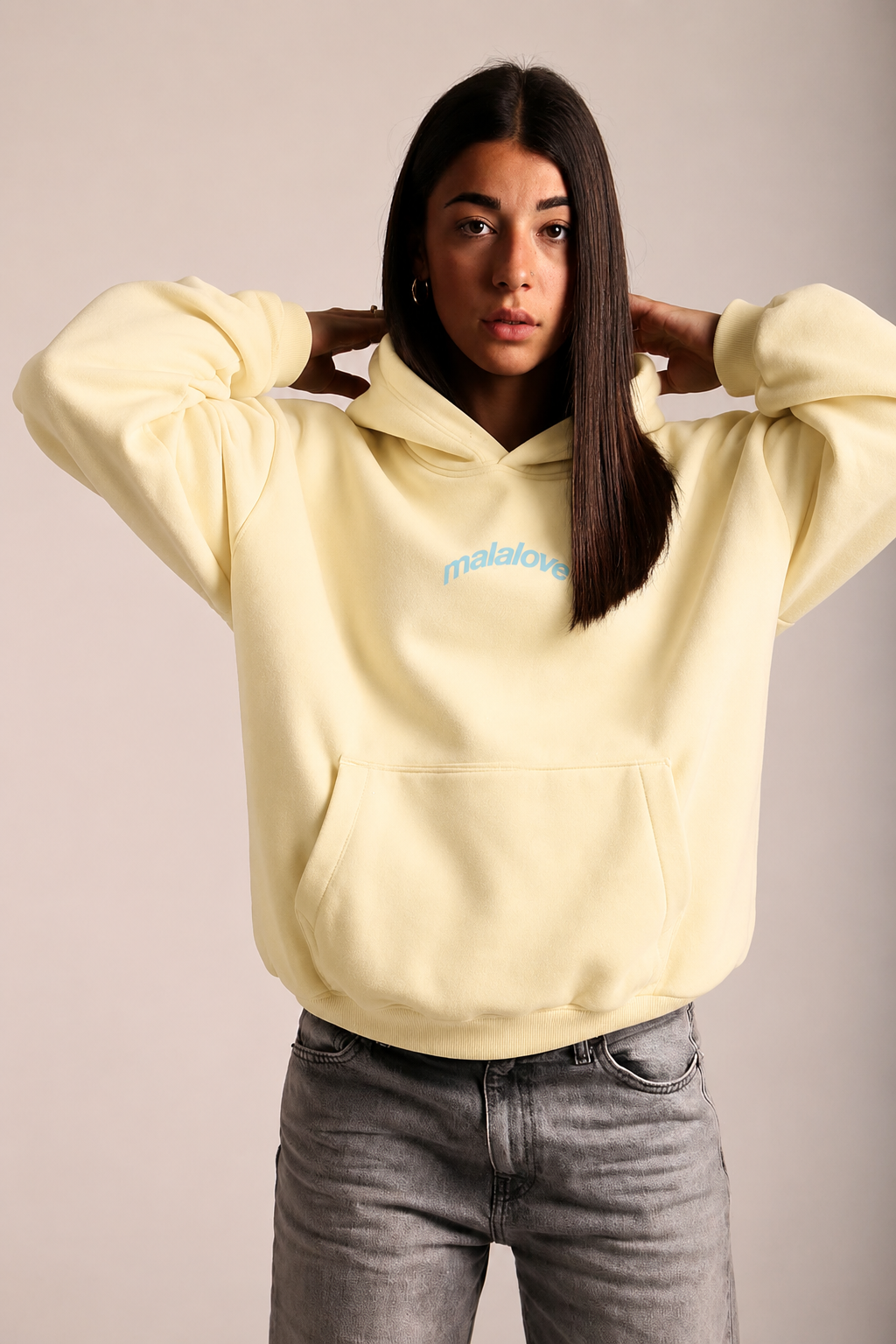 Iconic Yellow & Baby Blue Hoodie