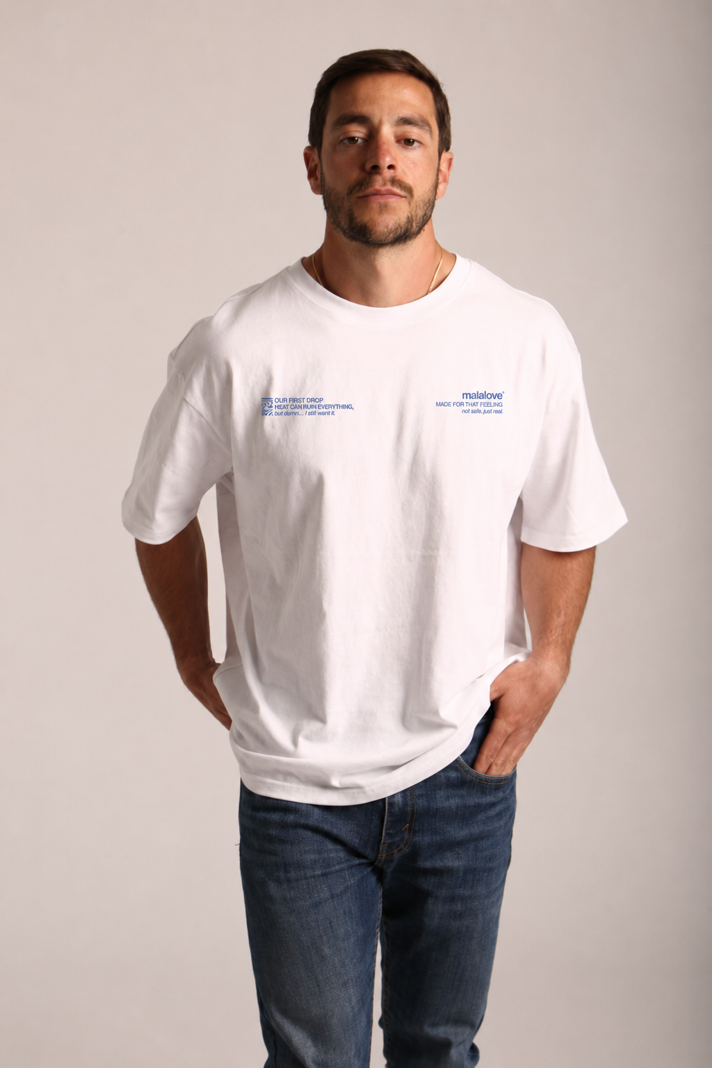 Iconic White & Blue T-Shirt