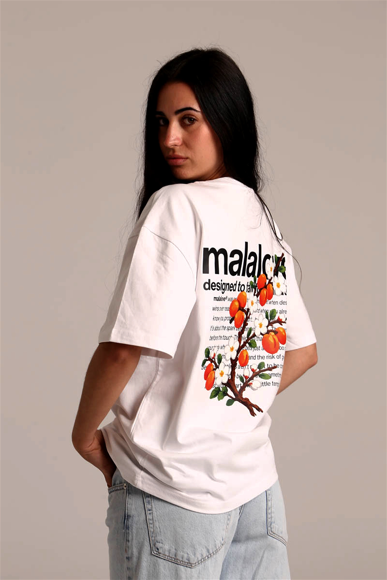 Apricot Kiss White T-Shirt