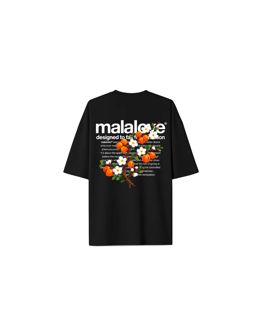 Apricot Kiss Black T-Shirt